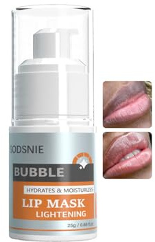 Lippen Aufhellung für dunkle Lippen, Bubble Lip Mask Exfoliant Scrub Moisturizer entfernt effektiv abgestorbene Haut, repariert trockene, rissige und stumpfe Lippen – für Männer und Frauen