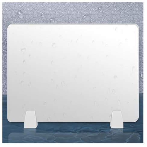 Acrylic Desk Divider 60x40cm Frosted Privacy Panels for Office & Student Desks Portable Partition Screen with Clamps Translucent Acrylic Barrier for Workspaces