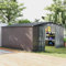 COSTWAY Abri de Jardin Métal 12 m², Toit Double Pente, Double Porte Verrouillable avec Clé, 4 Aérations, Cabane de Jardin Exterieur pour Vélo, Poubelle, Outil, Anthracite (12 m²)