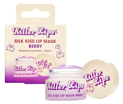 Killer Lips Silk Kiss Lip Mask Berry 12g – Overnight Hydrating Lip Treatment with Coconut Oil, Aloe Vera & Vitamin E, Nourishing Lip Balm for Soft, Smooth Lips, Vegan Friendly