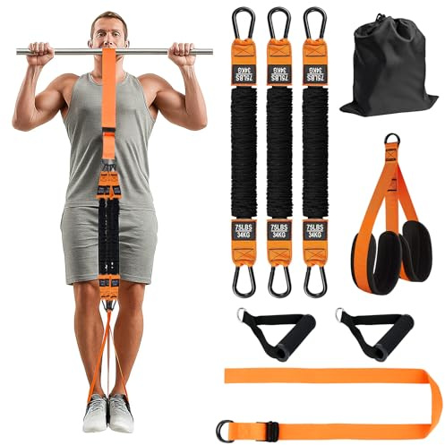 Klimmzug-Hilfsbänder, leistungsstarke, verstellbare Klimmzug-Widerstandsbänder mit drei Klimmzugbändern, unterstützen Anfänger im Klimmzugtraining