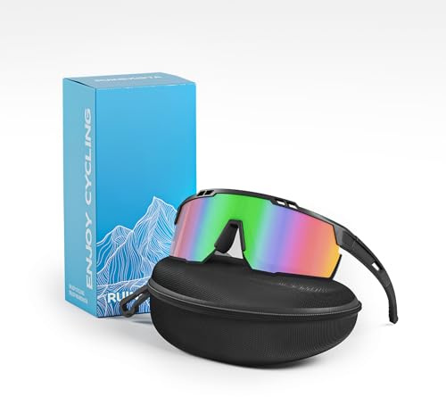 Sportsonnenbrille Polarisierte Fahrradbrille Ultraleicht Verstellbare Nasenpads UV400-Schutz Wind- und sandbeständig Geeignet für Männer Frauen Sonnenschutz Radfahren Angeln Outdoor-Sportarten