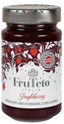 Frutteto Italia Jingleberry Jam, Christmas Limited Edition, 250g Jar, No Added Refined Sugar, Made in Tuscany