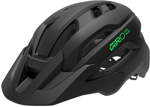 Giro - Fixture II Helme - Jugendliche Unisex - Schutzausrüstung, Fahrradhelm, Freizeithelm, Helm für Freizeitradfahren, Schwarz/Grün, UY