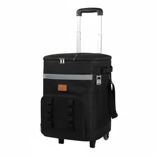 kowaku Nevera Portátil con Ruedas Bolsa Térmica Carrito Mochila Isotérmica con Asa Telescópica Estructura Rígida Ruedas Plegable Materiales Oxford y Adecuada