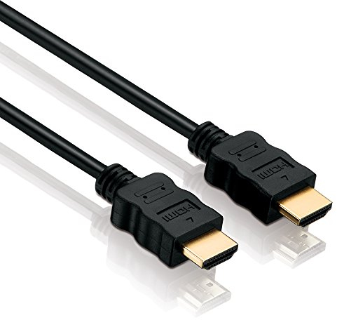 HDSupply HC000-015E Cable HDMI de alta velocidad con Ethernet HDMI-A macho (19 pines) a HDMI-A macho (19 pines) 2 veces blindado contactos chapados en oro, 1,50m, negro