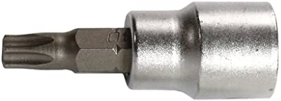 SW-Stahl 06520-T30 Schraubendrehereinsatz 3/8 Zoll TR30 TX-Profil Bit | Innensechskant-Einsatz aus Chrom-Vanadium mit Stirnlochbohrung fuer Torx, 48 mm Laenge, 10 mm Vierkant-Antrieb