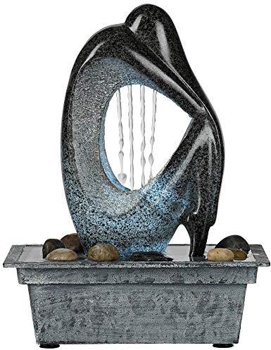 Lamps Plus Silhouette Stone and Copper Modern LED Tabletop Fountain