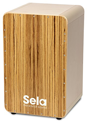 Sela Casela Snare Cajon Zebrano SE 004A - Edelfurnier Spielfläche, spielfertig aufgebaut