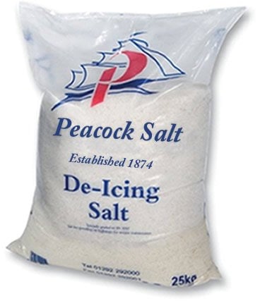 GardenersDream White Rock Salt - Premium De-Icing Salt for Pathways, Driveways, and Roads - Effective Grit for Snow and Ice Frost Melt (1 Bag, 25KG)