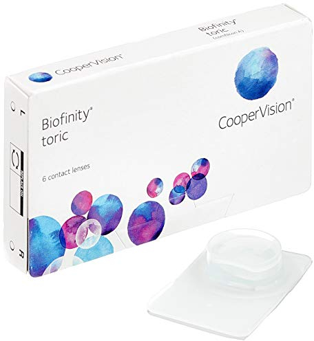 Biofinity Toric von CooperVision torische Monatslinsen weich, 6 Stück / BC 8.7 mm / DIA 14.5 mm / CYL -0.75 / ACHSE 130 / -3.5 Dioptrien