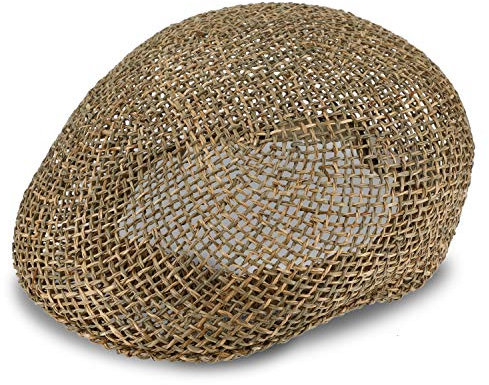 fiebig Strohkappe für Damen & Herren | Sommermütze aus 100% Stroh | Schirmmütze mit Innenband Made in Italy | Schiebermütze für Frühjahr & Sommer in vielen Größen (55-S)