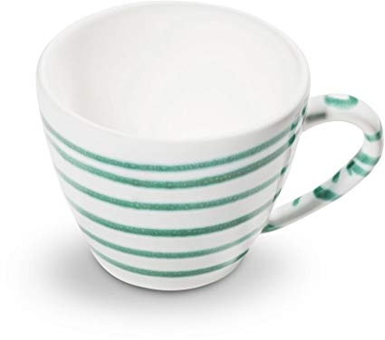 GMUNDNER KERAMIK Kaffeetasse Gourmet Füllmenge : 0.2 Liter Grüngeflammt Geschirr, handgemacht in Österreich