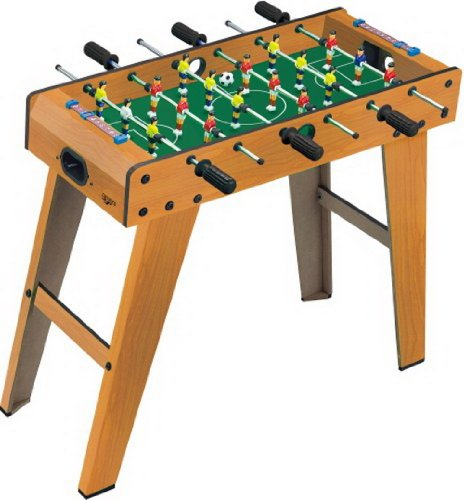 Carromco Tischfußball Spiel Kick-XL - 2 in 1 Kickertisch und Kicker Tischauflage, edles Holzdekor, verwendbar als Standkicker oder Tischauflagemodell, 9 Figuren pro Team, inkl. 2 Kickerbälle