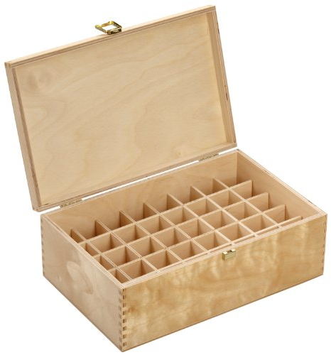 Holzboxen aus hellem Birkenholz - für 40 Flaschen (20 ml) - Maße: 288 x 183 x 107 mm (BxTxH) - Lochdurchmesser: 31.5 mm* Bachblütenbox, Aufbewahrung, Bachblüten, Apothekerflaschen, Geschenkidee*