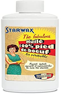 STARWAX THE FABULOUS - Huile 100% pied de bœuf - Nourrit, Assouplit, Imperméabilise les cuirs très desséchés - 100% d'origine naturelle - Fabriqué en France - 250ml