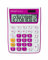 Rebell RE-SDC912PK Tischrechner SDC912, 12-stelliger Tischrechner für Büro und Zuhause, Dualbetrieb, pink