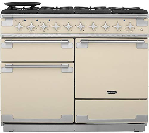 Rangemaster Elise ELS110DFFCR 110cm wide Dual Fuel Range Cooker with Gas Hob - Cream - A/A Rated