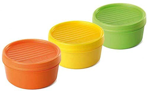 Tatay Porta Frutas y Alimentos de 0.5L, Libre de BPA, Reutilizables, Apto Lavavajillas y Microondas, Color Surtido, 1 unidad Medidas 12 x 12 x 6.5 cm