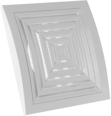 Ø 125mm Rejilla para Ventilación - Rejilla de Ventilación para Techo con Protección contra Insectos - Plástico ABS Blanco