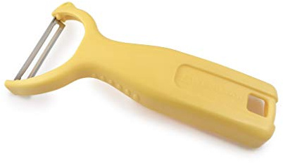 Swissmar Y-Peeler with Scalpel Blade – Swiss-Made Precision Peeler for Fruits & Vegetables – Ergonomic Ambidextrous Handle – Stainless Steel Blade – Side Cutter & Blade Guard – Yellow