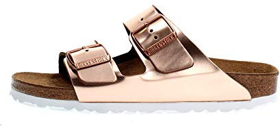 BIRKENSTOCK Arizona SFB Metallic Copper, Natural Leather, Flip Flops Donna, Marrone Rame Metallizzato, 39 EU