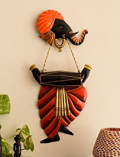 eCraftIndia Dholak Wandbehang, Motiv Lord Ganesha