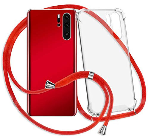 mtb more energy Handykette kompatibel mit Huawei P10 Lite (was-LX1, 5.2'') - rot - Smartphone Hülle zum Umhängen - Anti Shock Full TPU Case