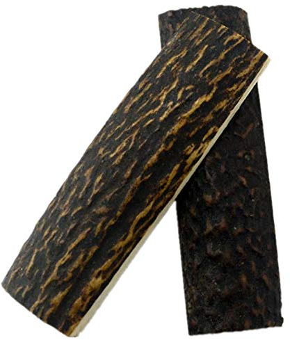 Aibote 1 Paar Natürliche Sambar Hirschgeweih Horn Messergriff Material Skalen Platten für Messer Machen Rohlinge Klingen benutzerdefinierte DIY-Werkzeuge(Jedes Paar ist einzigartig)
