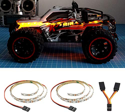 LED Light Strip for RC Fixed Wing Airplane Flying Wing Plane AR Wing Drone Model Car Truck (Yellow)