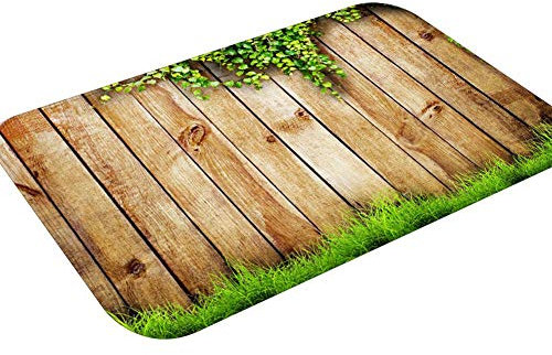 Badteppiche, Smilikee 3D gedruckt Ocean Beach Sands Holzbrett verdickt Flanell Stoff rutschfeste Badematten für Bad Küche Boden Teppich (50*80cm, AB)