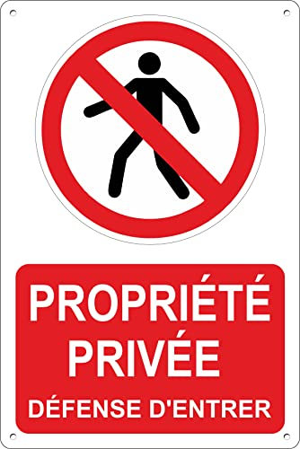 Pubblimania Propriété Privée, panneau plaque en métal aluminium 3 mm (20x30 cm)