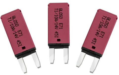 Gloso Disjoncteur Fusibles à lames Réinitialisation automatique Mini Le bateau Camion Voitures 10 AMP 3 paquets E71