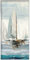 XIAONI Handgemalte Acrylbilder Abstrakt,Handgemaltes Abstraktes Strukturiertes Kunstwerk Segelboot-Meereslandschaft Rahmenlose Coole Gemälde Extra Große Wandkunst Für Wohnzimmer-Schlafzimmer-Heimd