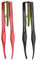 DRERIO 2 pièces pince à épiler avec lumière LED pince à épiler petite pince à épiler en acier inoxydable pince à épiler à pointe oblique pince à épiler pour poils du visage (noir, rouge)