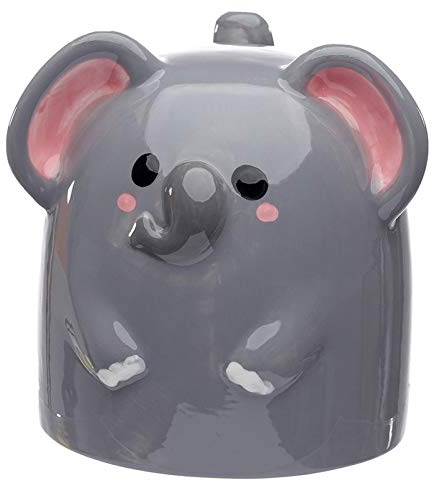 Caribou Living Cute Elephant Upside Down Ceramic Novelty Mug 500ml Cup for Hot Drinks Tea Coffee Hot Chocolate