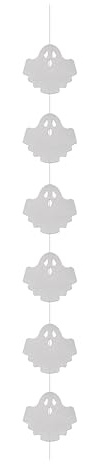P'TIT CLOWN - Halloween Papiergirlande Vertikal - 120 cm - Ideal als Tür-, Fenster- oder Wanddekoration (Geist)