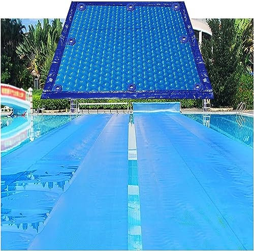 AviiSo Rainproof Pool Cover Hot Tub Cover with Sturdy Edging & Anti-rust Grommets, Thermal Floating Solar Blanket 400 Micron Bubble, 1m/2m/3m/4m/5m/6m/7m/8m/10m (Size : 4m x 10m(13ftx33ft))