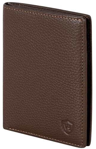 VON HEESEN® Leder Geldbörse Herren & RFID Schutz I Echtleder Geldbeutel für Männer & Damen I Portemonnaie Brieftasche Wallet Portmonee (Braun)