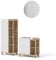 Vicco Conjunto de Muebles de baño Karen, Sonoma/Blanco, 3 Piezas