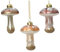 Christbaumkugeln Pilz 3er Set Kupfer, Bronze, Gold - Glanz, Matt und Gitter, echt Glas, H.8cm D.5.5cm - 3er Set