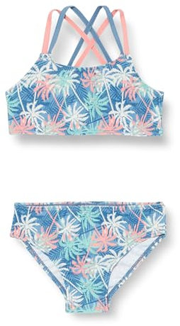 Playshoes Mädchen UV-Schutz Bikini Badeanzug Schwimmanzug Badebekleidung, Palmen, 146/152