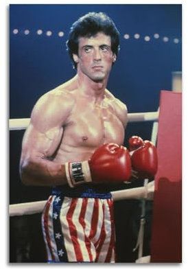 DATOZA Rocky 3 Movie Rocky Balboa Poster Dekorative Malerei Leinwand Wandkunst Wohnzimmer Poster Schlafzimmer Malerei,Wandkunst Bilddruck Moderne Familienzimmer Dekor 12x18inch(30x45cm)