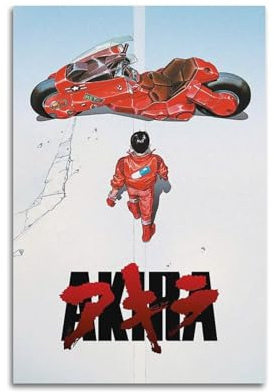 Akira Poster, Raumdekoration, ästhetisches Poster, künstlerisches Poster für Schlafzimmer, Wohnzimmer, Wände, 30 x 45 cm, ungerahmter Stil