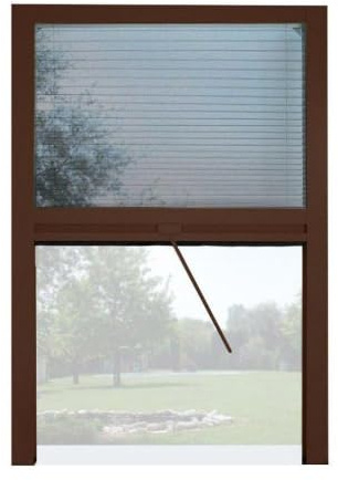 Zanzariera a Plisse per Finestra 160x160 cm Riducibile Marrone
