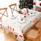 Alishomtll Weihnachten Tischdecke, Hellgrau Abwaschbare Wasserabweisend Schmutzabweisend Tischtuch, Schneeflockenmuster Rechteckige Weihnachtstischdecke für Home Küche Außen Deko 140×200cm