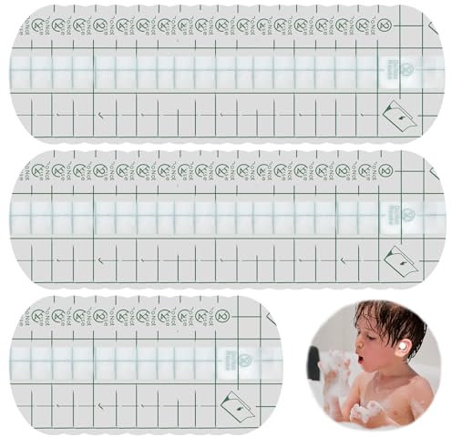 60 Pieces Protection Oreille, Autocollants Imperméables pour Oreilles de Bébé, Patchs d'Oreille Adhésifs Jetables Doux et Respirants pour Bain d'Enfant, Shampoing, Natation, Douche, Surf
