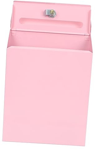 WHAMVOX Kasten Briefkasten mit Schließfach wandmontierte Briefkästen Postfachsperre europäisch Geldsammelgefäß Wand-Mail-Halter draussen büro zubehör Mail-Zubehör Brief Zubehör Eisen Rosa