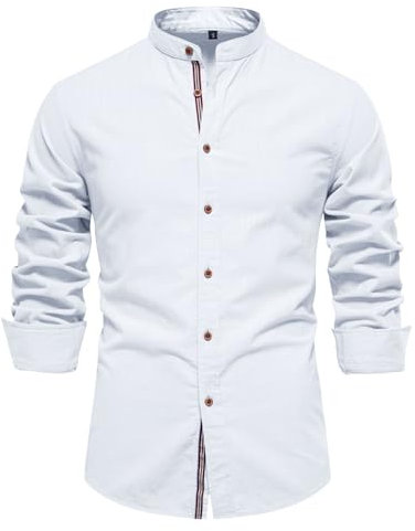 SRZYMJ Trachtenhemd 2024 Herren Oktoberfest Hemd Outfit Herren Tracht Kariertes Hemd Trachtenhemden Freizeithemd Karohemd für Oktoberfest Kurzarm Hemd Herren Beachvolleyball Shirt Herren Weiß XXL