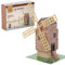 Buroku Mittelalterliches Bau-Set, 350 Teile, realistische Windmühle, Steinsteine, fördert das Stem-Lernen und die motorischen Fähigkeiten, für Kinder und Erwachsene, inklusive Kleber